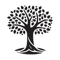 Symbolic Tree of Life Logo in Circular Design vector