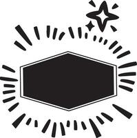 Black color Starburst illustration.Perfect sparkle for backgrounds, highlights, frames, and decorative elements vector