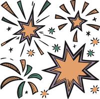 Set of Starburst illustration.Perfect sparkle for backgrounds, highlights, frames, and decorative elements vector