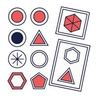 Elements For Design Geometric Colorful Shapes Styles vector