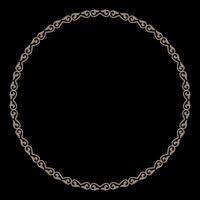Decorative frame Elegant element in Eastern style, place for text. Circle Golden border. Ethnic pattern of the Turkic, Kazakh, Mongols, Kyrgyz. For invitations, sandblaster, ceramic, embroidery vector