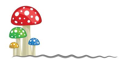 The symbol of color mushrooms. vector
