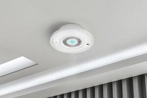 Modern smart ceiling wi-fi device for home automation and connectivity photo