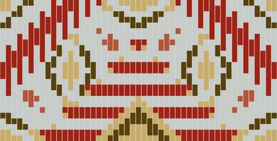 Fabric Pattern Ikat Pattern Fabricfolk Embroidery, Aztec Geometric Ornament Print. Design for Carpet, Wallpaper, Clothing, Wrapping, Fabric vector