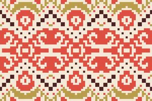 Motif Abstract Geometric Pattern Designfolk Embroidery, Aztec Geometric Ornament Print. Design for Carpet, Wallpaper, Clothing, Wrapping, Fabric vector