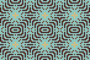 Sarong Geometric Abstract Patternfolk Embroidery, Aztec Geometric Ornament Print. Design for Carpet, Wallpaper, Clothing, Wrapping, Fabric vector