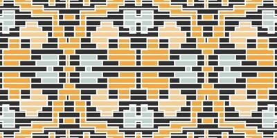 Zigzag Islamic Geometric Patternfolk Embroidery, Aztec Geometric Ornament Print. Design for Carpet, Wallpaper, Clothing, Wrapping, Fabric vector