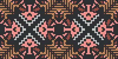 Navajo Ikat Pattern Drawingfolk Embroidery, Aztec Geometric Ornament Print. Design for Carpet, Wallpaper, Clothing, Wrapping, Fabric vector