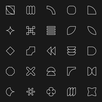 Modern trendy elements abstract geometric symbols. illustration