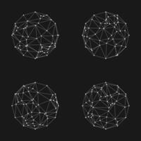 Abstract futuristic polygonal modern design elements vector