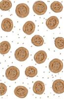 Chocolate cake in the shirt button shape vector