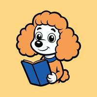 Reading with Poodle A Story to Tell vector