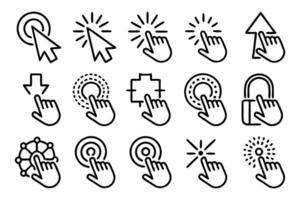 pointer mouse click cursor editable stroke vector