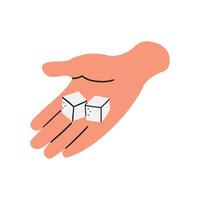 The right hand with sugar . illustration isolated on a white background. Ready for use in presentation, promo, advertising and more. EPS10. vector