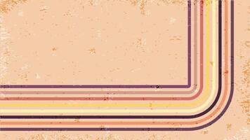 Retro stripes loop. Vintage 70s colorful lines background. Old fashioned cover poster. Copy space. Abstract rainbow Groovy backdrop. illustration. vector