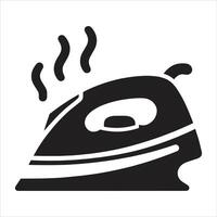 An iron with steam coming out of it on a white background vector