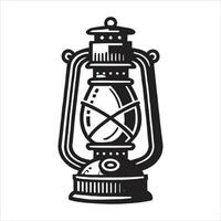 An old fashioned lantern icon on a white background vector