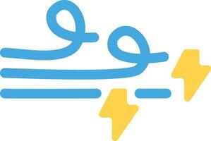 weather with cartoon style thunderstorm vector
