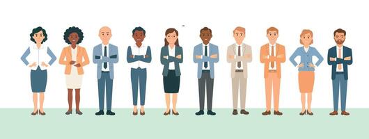 Inclusive Workforce Diverse Team of Professionals in Unity vector