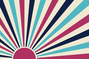 Sunburst retro abstract background, sun retro design vector