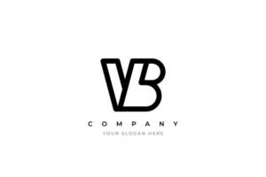Simple VB Monogram Logo Design vector