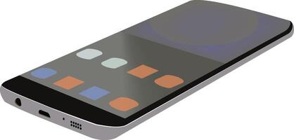 A cell phone with a screen and buttons on it vector