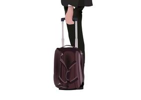 A man in a suit with a suitcase vector