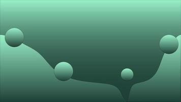 a green background with a bunch of small spheres vector