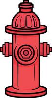 red fire hydrant without background vector