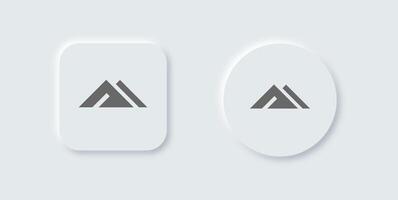 Two white buttons with the logo of an a vector