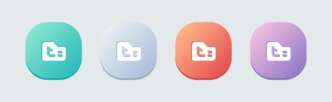 A set of four buttons with different colors vector