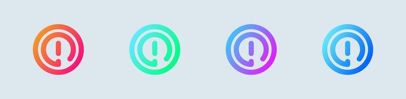 Four colorful circular icons with the letter q vector