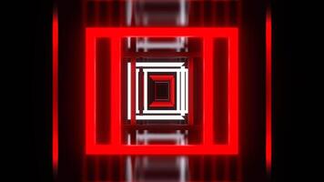 Red and White Strobe Neon Square Abstract Background Vj Loop I 4K video