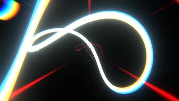 Red and White Spectacular Abstract Strobe Curved Lines Background Vj Loop I 4K video