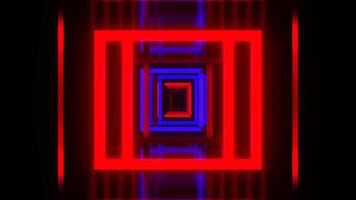 Blue and Red Strobe Neon Square Abstract Background Vj Loop I 4K video