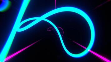 Cyan and Pink Spectacular Abstract Strobe Curved Lines Background Vj Loop I 4K video