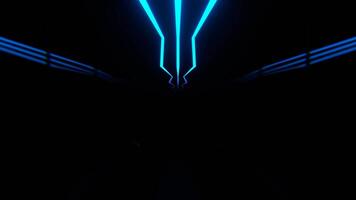 Blue and Pink Strobe Neon Sci-Fi Corridor Background Vj Loop I 4K video