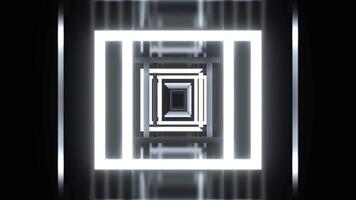 White Strobe Neon Square Abstract Background Vj Loop I 4K video