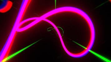 Pink and Green Spectacular Abstract Strobe Curved Lines Background Vj Loop I 4K video