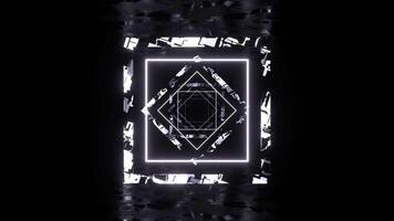 White Square Abstract Hallway Background Vj Loop I 4K video