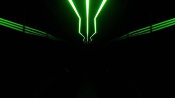 Green and Purple Strobe Neon Sci-Fi Corridor Background Vj Loop I 4K video