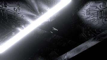 White Futuristic Infinite Strobe Neon Tunnel Background Vj Loop I 4K video
