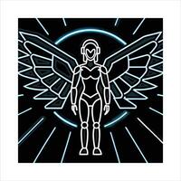Angel Man Nolan Icon Simple vector