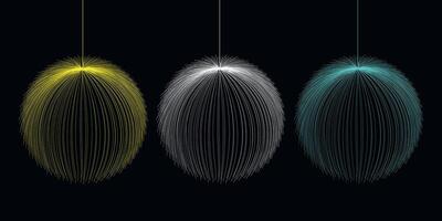 Fireworks set, fireworks with lines and sparkles, firework collection vector