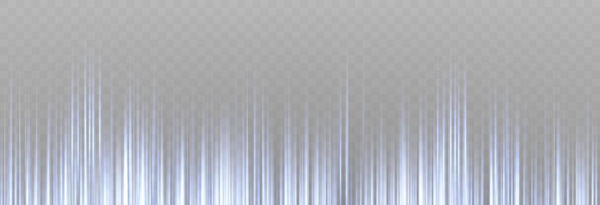 Vertical blue horizontal lines. Speed rays, velocity light neon flow, motion effect, colorful light trails, stripes, laser beams. Abstract background, illustration.