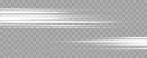 White speed rays, light neon flow, zoom in motion effect, silver glow speed lines, colorful light trails, stripes. Abstract background, illustration. vector