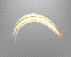 Glowing orange lines. Neon realistic energy glow speed. Abstract light effect vector
