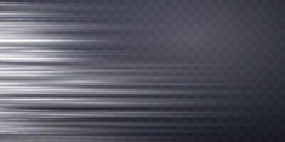 White speed rays, light neon flow, zoom in motion effect, silver glow speed lines, colorful light trails. Abstract background, illustration. vector