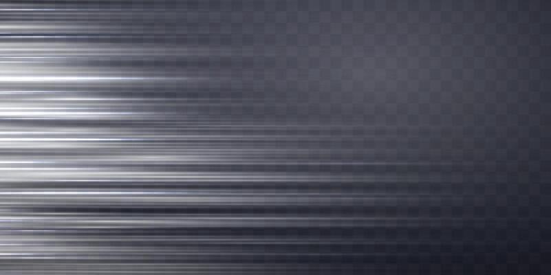 White speed rays, light neon flow, zoom in motion effect, silver glow speed lines, colorful light trails. Abstract background, illustration.