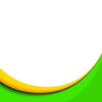 Abstract Green Wave Background with yellow stripe vector